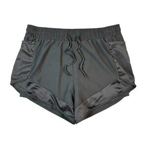 Love for Humanity Black Lined Athletic Running Shorts with Side Pockets  Size L